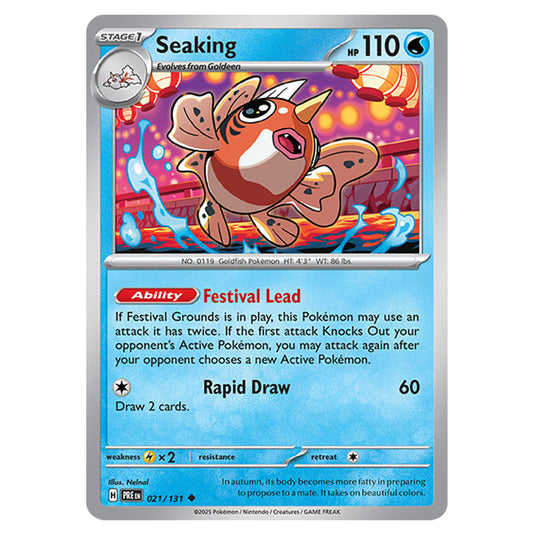 pokemon set with 131 cards Pokemon - Scarlet & Violet - Prismatic Evolutions - Seaking