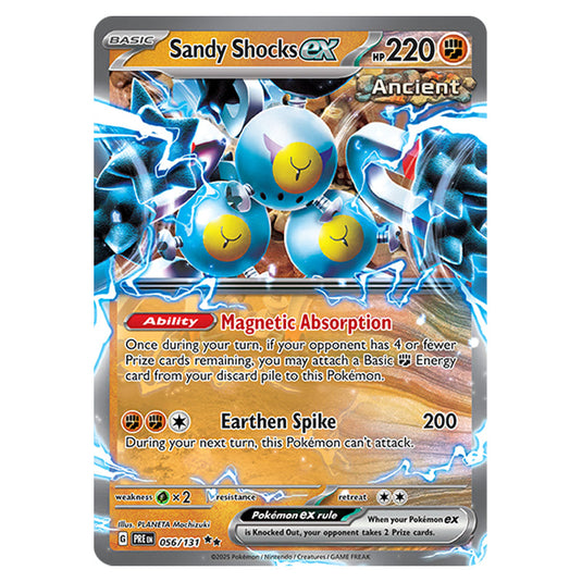 Sandy Shocks ex 056 card from the Pokemon set Prismatic Evolutions