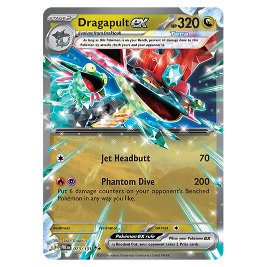 Dragapult ex 073 card from the Pokemon set Prismatic Evolutions