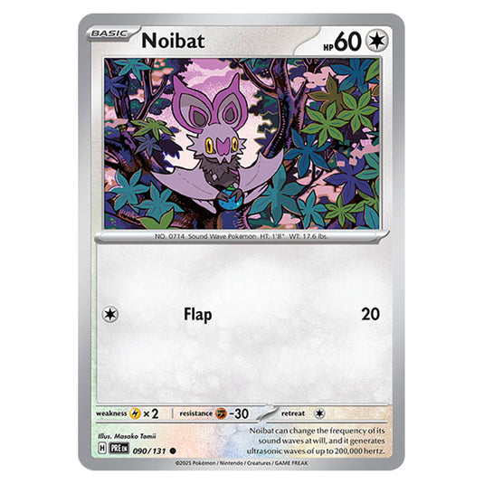 Noibat 090 card from the Pokemon set Prismatic Evolutions