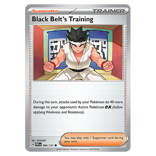 Black Belt's Training 096 card from the Pokemon set Prismatic Evolutions