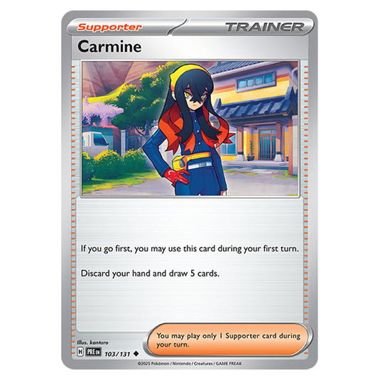 Carmine 103 card from the Pokemon set Prismatic Evolutions