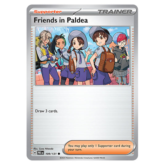 Friends in Paldea 109 card from the Pokemon set Prismatic Evolutions