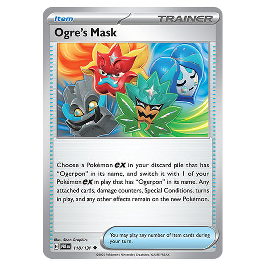 Ogre's Mask 118 card from the Pokemon set Prismatic Evolutions