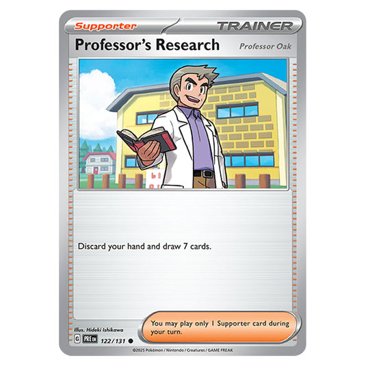 Professor's Research [Professor Oak] 122 card from the Pokemon set Prismatic Evolutions