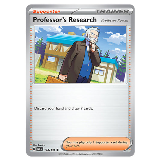 Professor's Research [Professor Rowan] 124 card from the Pokemon set Prismatic Evolutions