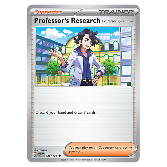 Professor's Research [Professor Sycamore] 125 card from the Pokemon set Prismatic Evolutions