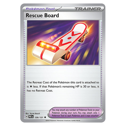 Rescue Board 126 card from the Pokemon set Prismatic Evolutions