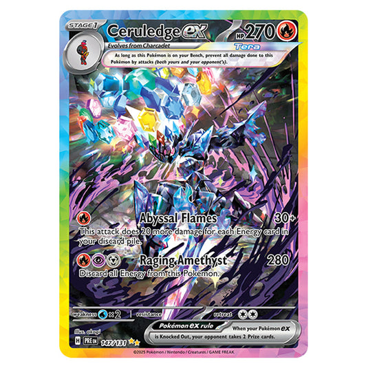 Pokemon - Scarlet & Violet - Prismatic Evolutions - Ceruledge ex - 147 Pokemon - Scarlet & Violet - Prismatic Evolutions - Ceruledge ex - 147