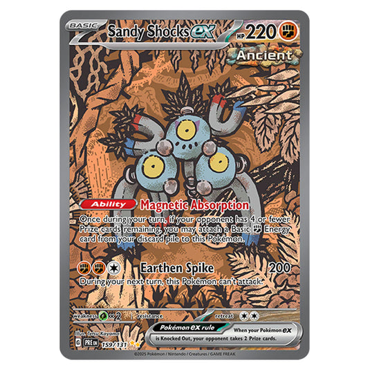 Sandy Shocks ex 159 card from the Pokemon set Prismatic Evolutions