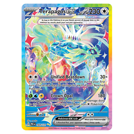 Terapagos ex 169 card from the Pokemon set Prismatic Evolutions