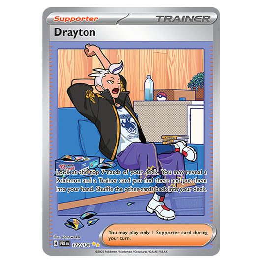 Drayton 172 card from the Pokemon set Prismatic Evolutions