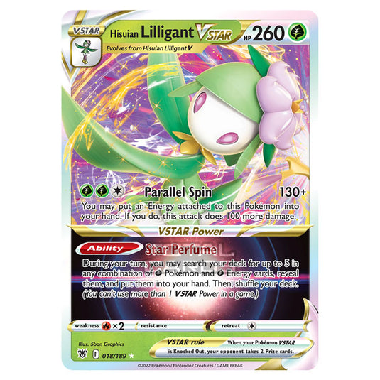 Pokemon - Sword & Shield - Astral Radiance - Hisuian Lilligant VSTAR - 018/189