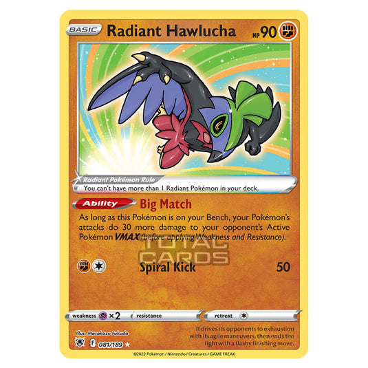 Pokemon - Sword & Shield - Astral Radiance - Radiant Hawlucha - 081/189