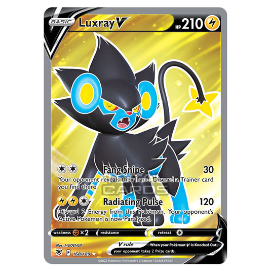 Pokemon - Sword & Shield - Astral Radiance - Luxray V - 168/189