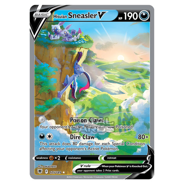 sneasler pokemon card Radiant Hisuian Sneasler Lost Origin Ultra Rare 123/196, NM Pokemon Ca main image 0