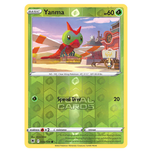 Pokemon - Sword & Shield - Astral Radiance - Yanma - 006/189 - (Reverse Holo)