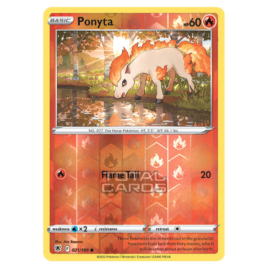 Pokemon - Sword & Shield - Astral Radiance - Ponyta - 021/189 - (Reverse Holo)