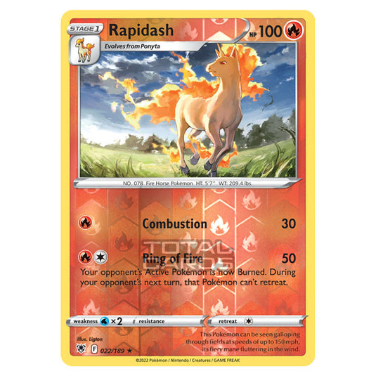 Pokemon - Sword & Shield - Astral Radiance - Rapidash - 022/189 - (Reverse Holo)