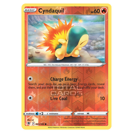 Pokemon - Sword & Shield - Astral Radiance - Cyndaquil - 023/189 - (Reverse Holo)