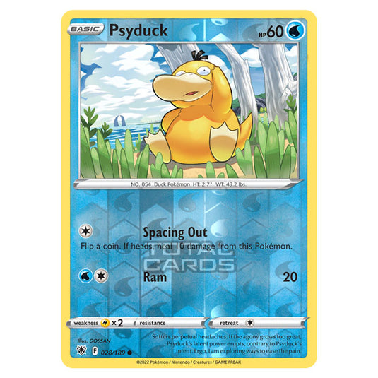 Pokemon - Sword & Shield - Astral Radiance - Psyduck - 028/189 - (Reverse Holo)