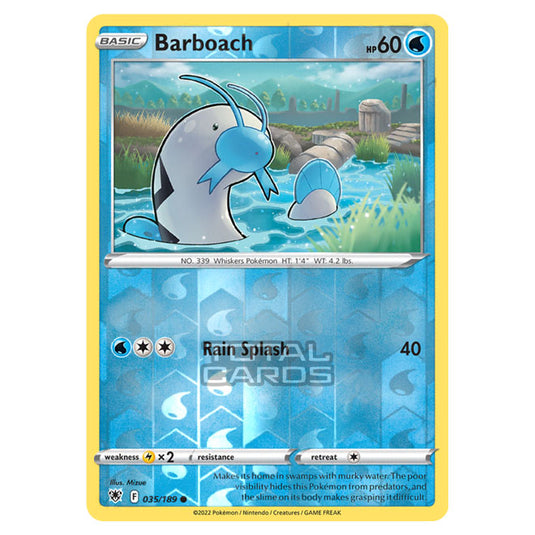 Pokemon - Sword & Shield - Astral Radiance - Barboach - 035/189 - (Reverse Holo)