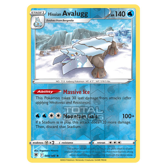 Pokemon - Sword & Shield - Astral Radiance - Hisuian Avalugg - 048/189 - (Reverse Holo)