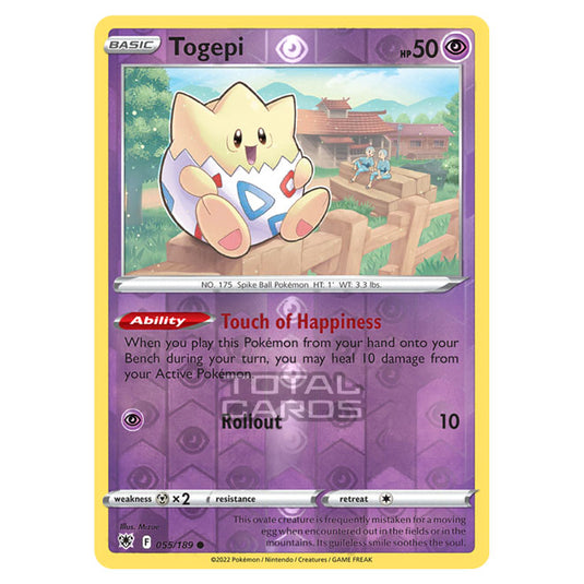 Pokemon - Sword & Shield - Astral Radiance - Togepi - 055/189 - (Reverse Holo)