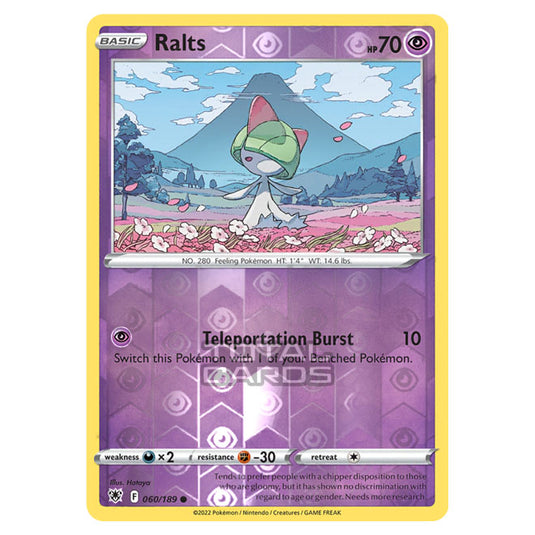 Pokemon - Sword & Shield - Astral Radiance - Ralts - 060/189 - (Reverse Holo)