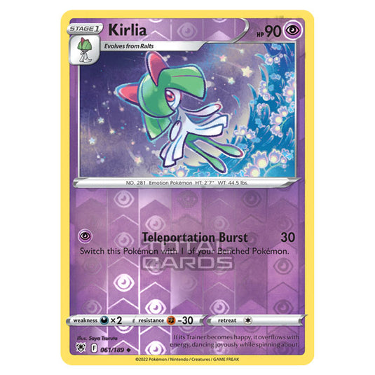 Pokemon - Sword & Shield - Astral Radiance - Kirlia - 061/189 - (Reverse Holo)