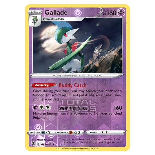 Pokemon - Sword & Shield - Astral Radiance - Gallade - 062/189 - (Reverse Holo)