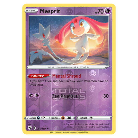 Pokemon - Sword & Shield - Astral Radiance - Mesprit - 066/189 - (Reverse Holo)