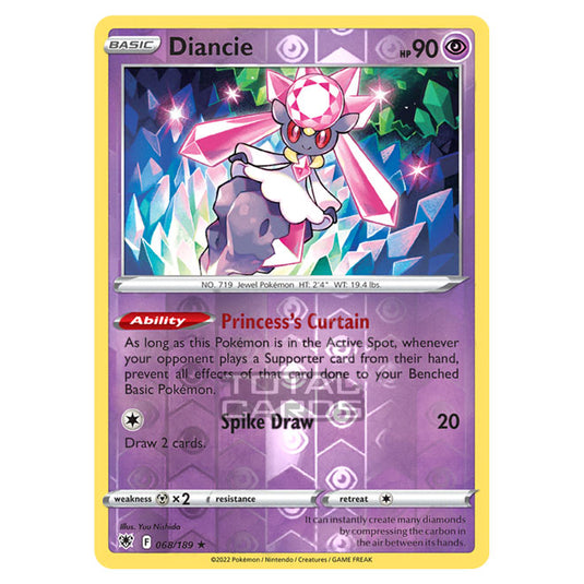 Pokemon - Sword & Shield - Astral Radiance - Diancie - 068/189 - (Reverse Holo)