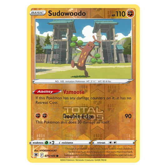 Pokemon - Sword & Shield - Astral Radiance - Sudowoodo - 074/189 - (Reverse Holo)