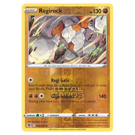 Pokemon - Sword & Shield - Astral Radiance - Regirock - 075/189 - (Reverse Holo)