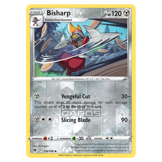 Pokemon - Sword & Shield - Astral Radiance - Bisharp - 116/189 - (Reverse Holo)