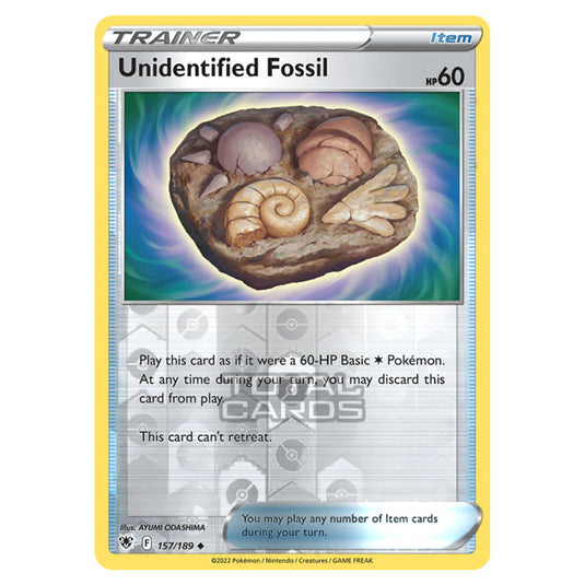 Pokemon - Sword & Shield - Astral Radiance - Unidentified Fossil - 157/189 - (Reverse Holo)