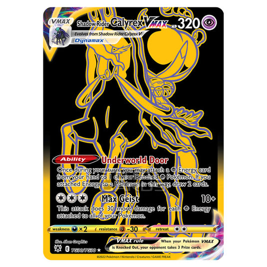 Pokemon - Sword & Shield - Astral Radiance - Shadow Rider Calyrex VMAX - TG30/TG30