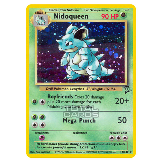 Pokemon - Base - Base Set 2 - Nidoqueen - 12/130-English-Unlimited-Excellent