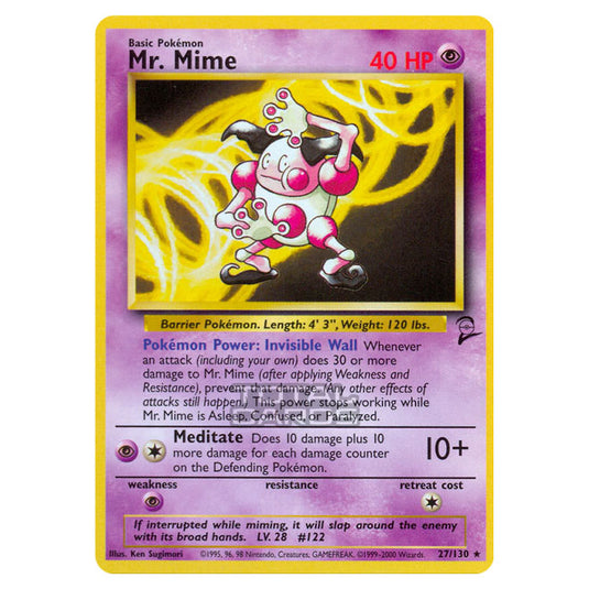 Pokemon - Base - Base Set 2 - Mr. Mime - 27/130