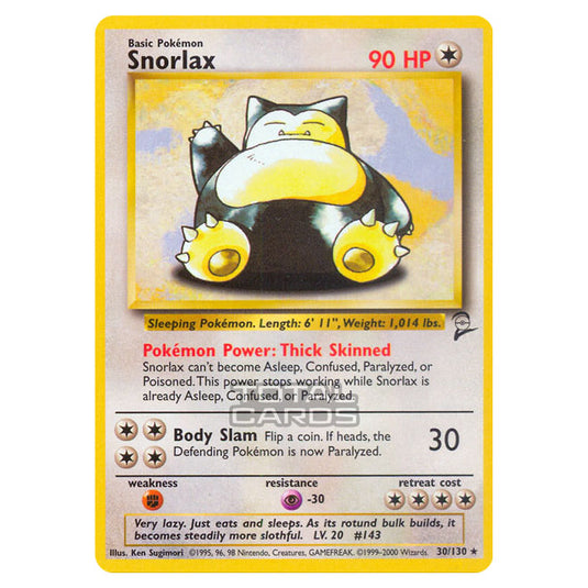 Pokemon - Base - Base Set 2 - Snorlax - 30/130