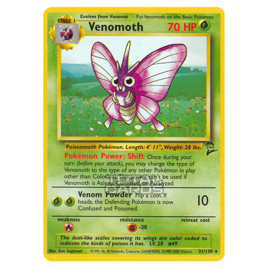 Pokemon - Base - Base Set 2 - Venomoth - 31/130