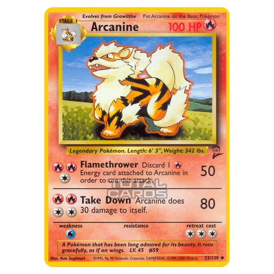 Pokemon - Base - Base Set 2 - Arcanine - 33/130