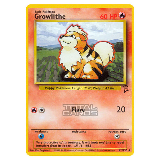 Pokemon - Base - Base Set 2 - Growlithe - 42/130