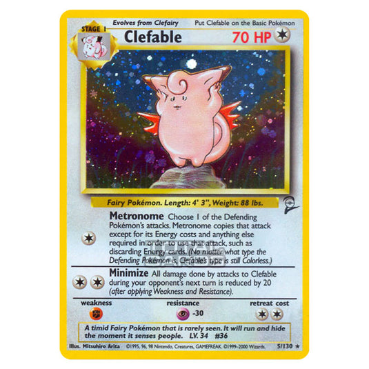 Pokemon - Base - Base Set 2 - Clefable - 5/130