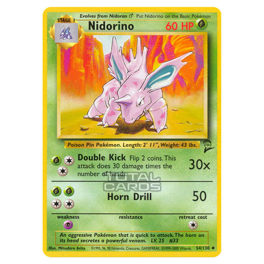 Pokemon - Base - Base Set 2 - Nidorino - 54/130