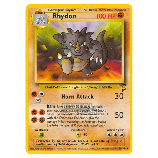 Pokemon - Base - Base Set 2 - Rhydon - 59/130