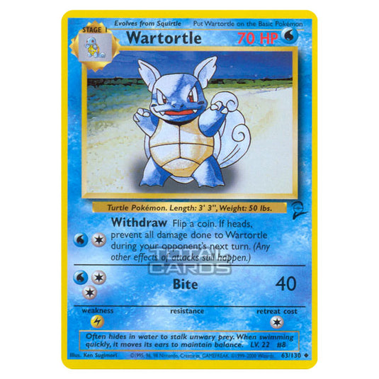 Pokemon - Base - Base Set 2 - Wartortle - 63/130