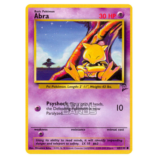 Pokemon - Base - Base Set 2 - Abra - 65/130