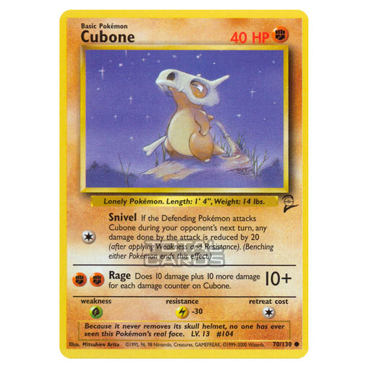 Pokemon - Base - Base Set 2 - Cubone - 70/130